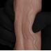 Реалистичный силиконовый фаллоимитатор с присоской Dual-Layered Platinum Silicone Nature Cock 9" Brown